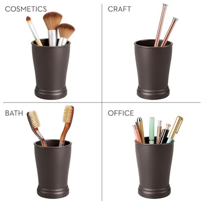 iDesign Plastic Bathroom Tumbler, Bronze, Set of 2 - style: Pack of 2