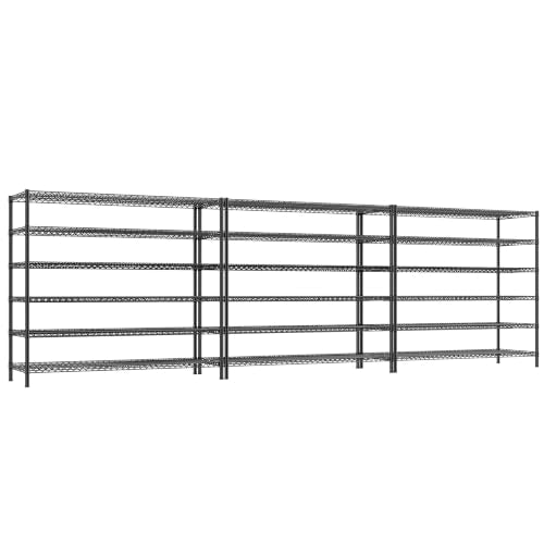 REIBII Storage Shelves, 3840LBS Heavy Duty&Adjustable Height for Basement - size: 3 SET-83" H x 55.5" W x 18" D