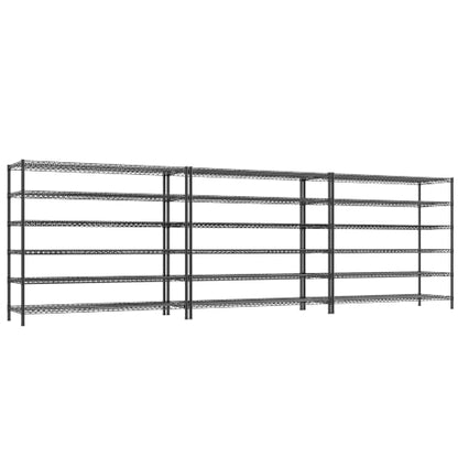 REIBII Storage Shelves, 3840LBS Heavy Duty&Adjustable Height for Basement - size: 3 SET-83" H x 55.5" W x 18" D