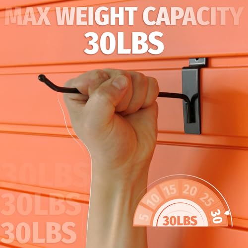 HUHOLE 32PC 4 Inch Slatwall Hooks Steel Hangers - style: Slatwall Hooks 4 Inch