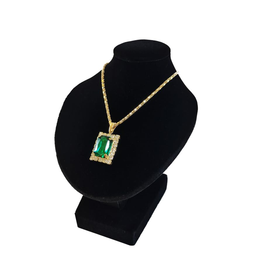 Portrait Jewelry Stand Pendant Jewelry Display Stand Wooden Portrait Neck Model Necklace Holder Stand for Selling