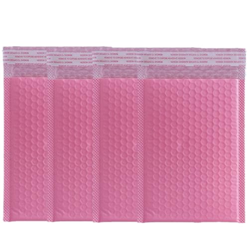 Bubble Mailers 4x6 Inch 50 Pack Small Padded Envelopes Bags(Pink) - color: Pink, size: 4X6 Inches