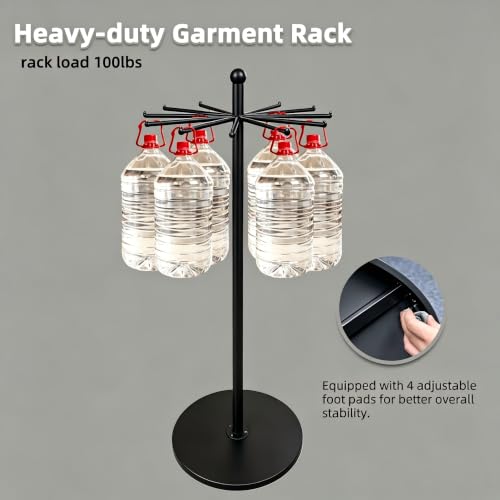 23-Inch Metal Rotating Purse & Scarf Display Rack,Black - color: Black