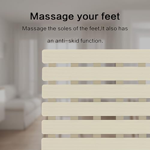 BEMISO Shower Mat Non Slip Bathtub Mat 37.4 x 15.7 Inch Bath Mat for Tub - color: Beige, size: 37.4 x 15.7 inches