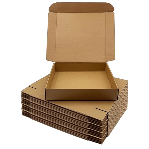 11x11x2 inch Shipping Boxes 20 Pack, Brown Corrugated Cardboard Mailer Box - size: 11" x 11" x 2"