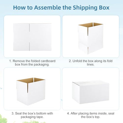 Famagic 11x6x6 Shipping Boxes Small for Shipping, Moving, White, 10 Pack - color: White, size: 11x6x6 inch