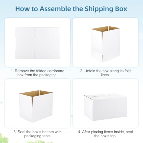 Famagic 8x6x6 Shipping Boxes Small for Small Business, White, 10 pack - color: White, size: 8x6x6 inch