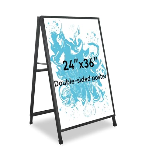 QKA A-Frame Sidewalk Sign Heavy Duty Sandwich Boards 24x36 Inch(Frame Only)