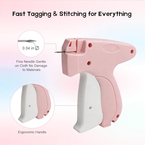 Stitch Gun for Clothes, Handheld Quick Clothing Fixer - color: Pink