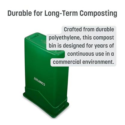 Carlisle FoodService Products 342023CMP09-E TrimLine Plastic Compost Container, 23 Gallon Capacity, 1 Pack, Green - color: Green, style: 1 Pack