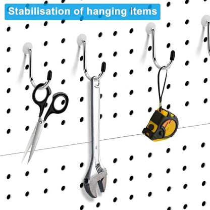 Pegboard Hook Locks, Peg Board Plugs, for Stopping Hooks from Falling Off, 60PCS, Translucent - color: Translucent