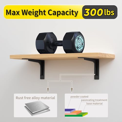 12 "x 7 " Shelf Support Bracket Heavy Duty, L Shelf Brackets ,max Load 300lbs, , Metal Brackets for Shelves, Counter Bracket ,Corner Brace,Pack of 4. - size: 12" x 7" (Supporting Bar)