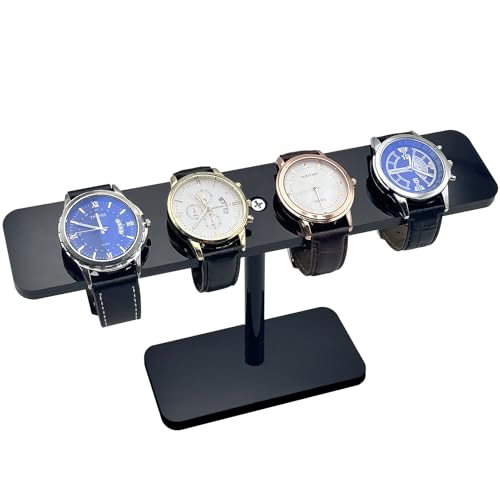 Watch Display Stand Acrylic, Bracelet Jewelry Holder Rack Countertop, Black - color: Black