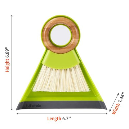 Full Circle Tiny Team Mini Brush & Dustpan Set - Green - color: Green