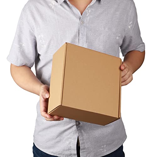 PHAREGE 25 Pack 8x8x4 inch Cardboard Shipping Boxes, Brown Gift Boxes - color: Brown, size: 8x8x4 inch 25 Pack