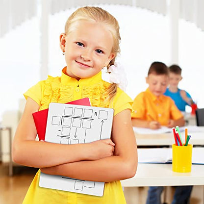 SCRIBBLEDO Long Division Dry Erase White Boards 9x12, Double-Sided, 5 Pack