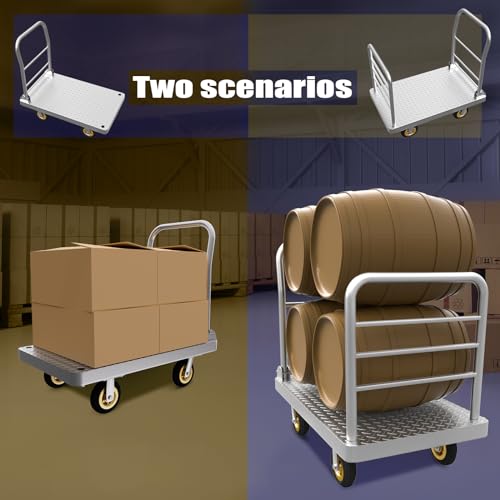 Lomive 2IN1 48"×24" Platform Truck Cart 2650lbs Heavy Duty Flatbed Cart