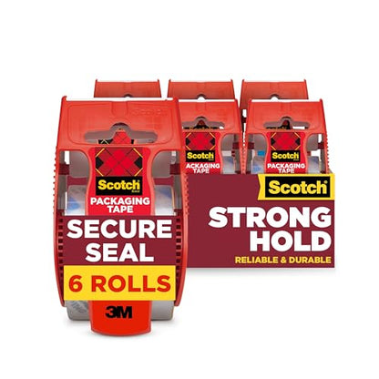 Scotch Secure Seal Packing Tape, 1.88 in x 800 in, 6 Rolls - size: 6 Rolls