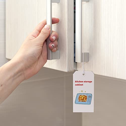 Coideal White Shipping Tags with Elastic String, 60 Pack, 4.75 x 2.38 in