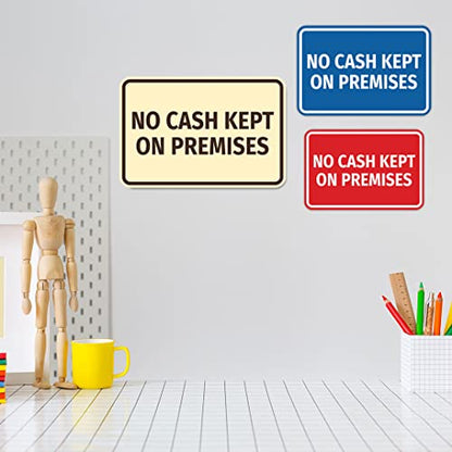 Signs ByLITA Classic Framed No Cash Kept on Premises Sign (Brushed Silver) - Small - color: Brushed Silver, size: Small (4" x 6")