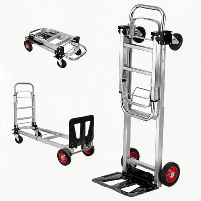 2 in 1 Folding Convertible Hand Truck & Dolly Platform Cart, 500-700 lb