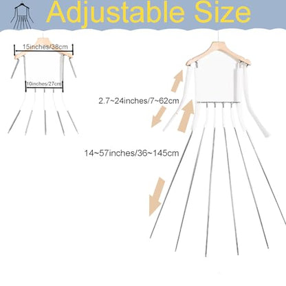 Adjustable Clothing Display Hanger, Mannequin Torso Clothes Rack for Female