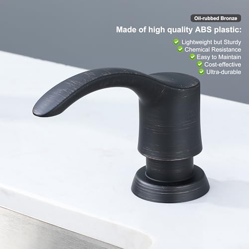 GAGALIFE Kitchen Sink Soap Dispenser with 17 Ounce Large Bottle, G080ORB - color: Oil-rubbed Bronze, size: with Bottle