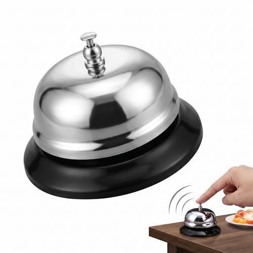 Veemoon Service Bell Classic Reception Bell for Restaurant Home Kitchen Desk Call 3.93 X 3.93 X 2.75 in 1 Pack