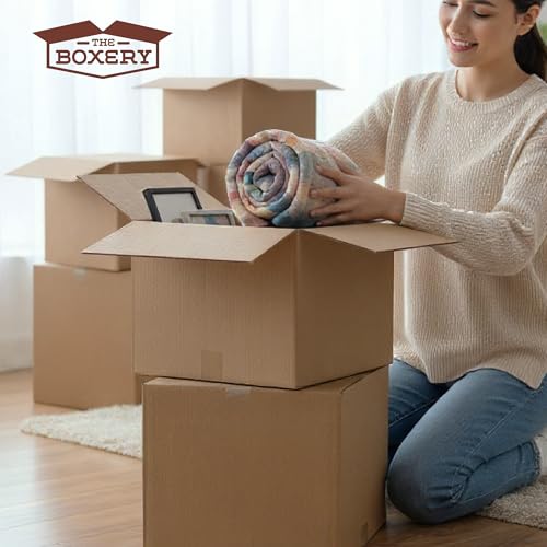 The Boxery 6"x4"x4" Corrugated Cardboard Boxes 100-Pack - size: 6 x 4 x 4"