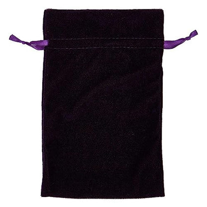 Paper Mart Velvet Drawstring Pouch - Velvet Bag with Drawstrings for Jewelry and Gift Bag – Safely Store and Showcase your Precious Pieces - Width 6 Inch