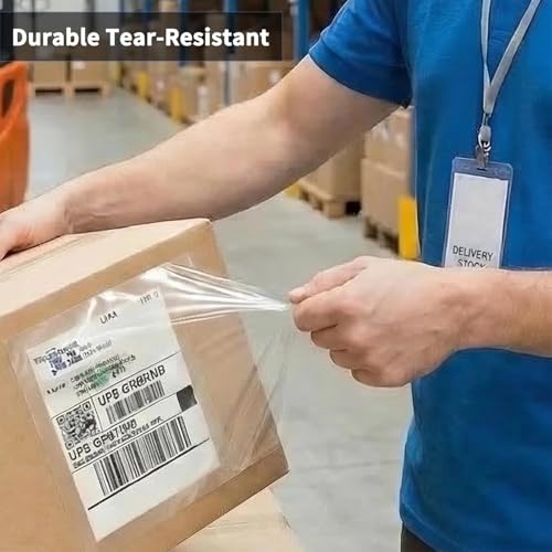 9527 Product 4.5" x 5.5" Clear Adhesive Top Loading Packing List/Shipping Label Envelopes (100 Pack) - size: 4.5" x 5.5" | 100 pack