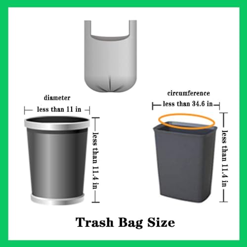 4 Gallon Trash Bag,Small Black Trash Bags 200 Counts,Thicken Value,Handles - color: Black, size: 1 Count (Pack of 200)