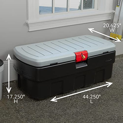 Rubbermaid ActionPacker️ 48 Gal with 8 Gal Containers Nested, Lockable Storage Bins, Industrial, Rugged Storage Container Bundle with Lids - size: 48 gal Bundle