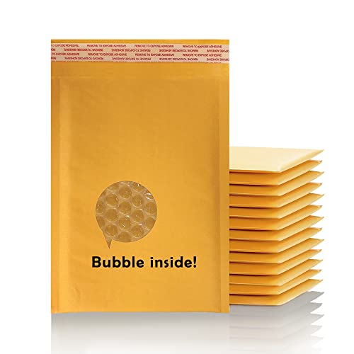 Yens Kraft Bubble Mailers 14.25x20 50 Pack Usable Space 14.25x19 KF#7 - size: KF#7( 14.25X 19 in)-50pcs
