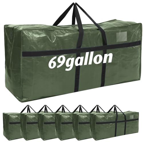 Windyun 4 Pack 69 Gallon Extra Large Moving Bags XXL Heavy Duty Storage Bag - color: Army Green, size: 69 Gallon