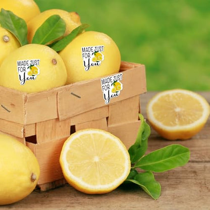 Just For You Lemon Stickers - Funny & Cute Lemonade Stand Supplies, 500 PCS - style: Made Just for You Lemon