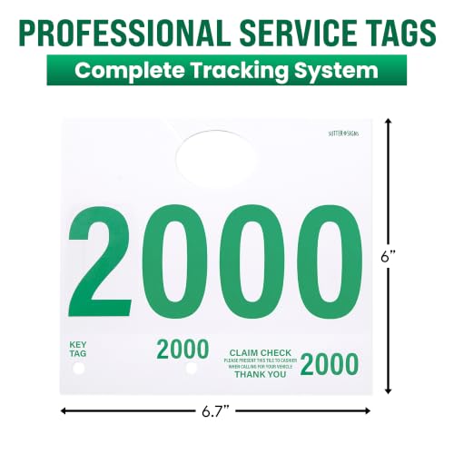 Automotive Service Tag Numbers Dispatch Numbers (2000-2999) - size: 2000-2999
