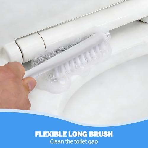 2 Pack Toilet Brush and Plunger Set, Plunger and Brush Set, White - size: 2 packs