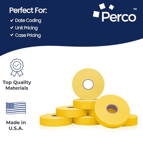 Pricing Labels for Monarch 1136 Yellow - 14,000 Labels w/ 8 Rolls Value Pack, 1 Sleeve - Made in USA - color: Yellow, size: 1 Sleeve