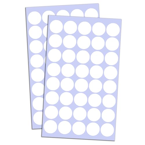 TownStix 2000 Pack, 3/4" Round Colored Dot Stickers Circle Labels - White - color: White, size: 2000 Pack