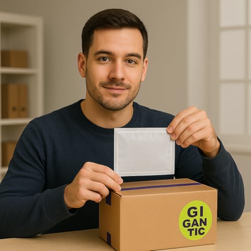 Packing List Enclosed Envelopes – 4.5" x 5.5" Short Side Opening – Self-Adhesive Clear or Printed Options – Multiple Pack Sizes (No Print - Clear, 500) - style: No Print - Clear