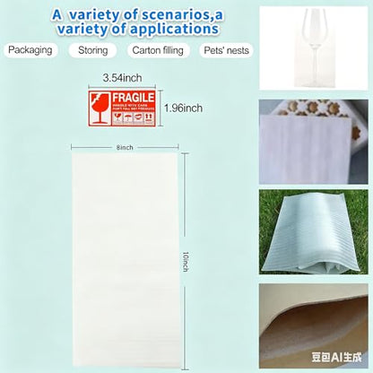 8x10 Foam Pouches, 200pcs Cushion Foam Pouch for Moving and Storing - size: 8x10-200pcs