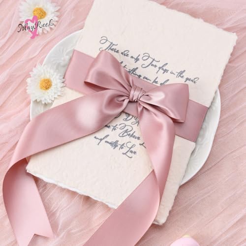 MAYREEL 1.5 inch Dusty Rose Double Faced Satin Ribbon 50 Yards - color: Dusty Rose, size: 1-1/2 Inch