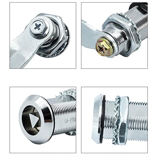 Tubular Cam Triangle Key Cabinet Lock 1-1/8” Electric Box Cabinet Drawer Lock Secures Important Documents and Drawers