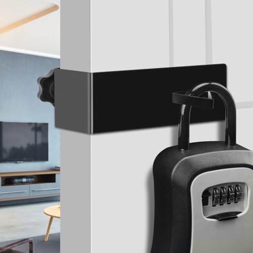 TUPSKY Lock Box Door Mount Bracket, Adjustable Hook, Black, 1-Pack