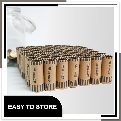 LLIKED 49 PCS Preformed Coin Wrappers Rolls -1 Dollars - size: 49 Dollars Coin Rolls