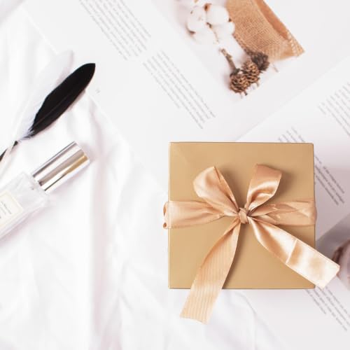 Gift Box with Lid for present, 12pcs, Gold, 4"×4"×4" - color: Gold, size: 4 x 4 x 4 Inch