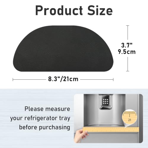 LOPNUR 2 Pack Refrigerator Drip Tray Catcher, 8.3"x3.7" Semi-Circle, Black - color: Black, size: Semi Circle - 8.3"x3.7"