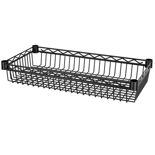 SINGAYE 6 Tier Shelf Wire Shelving Adjustable Storage Shelves Basket Rack - color: Black, size: 6-Tier[30"Dx13.5"Wx65"H]