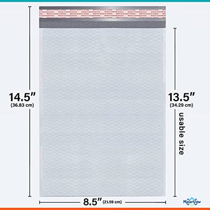 Bubble Mailers 8.5x14.5, Self Seal Poly Padded Envelopes #3, 100 Pack Bulk - color: White, size: 8.5"x14.5" / 100 Pack